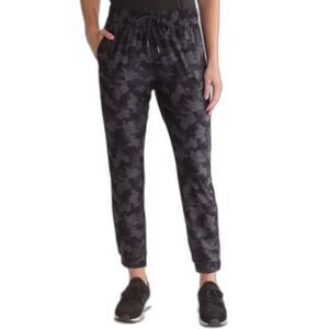 KYODAN Black Camo Joggers Activewear Track Pant Elastic Drawstring Pockets SMALL